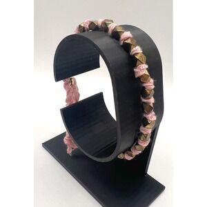 NWT Ettika Pink Cord‎ Bracelet Copper Tone Beads Adjustable Boho Chic